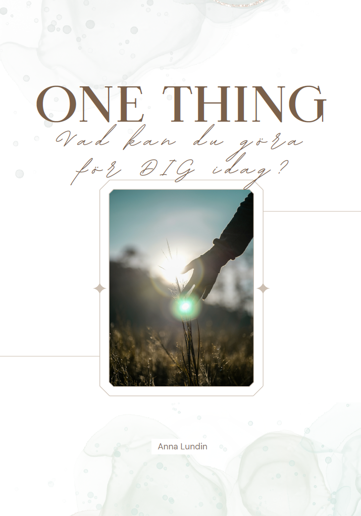 One Thing - E-book